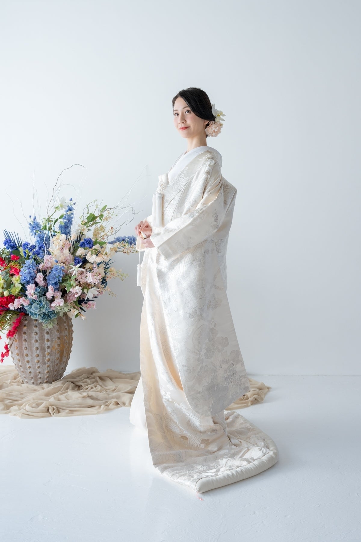 白無垢レンタル フルセット 牡丹格子四季草花文 004