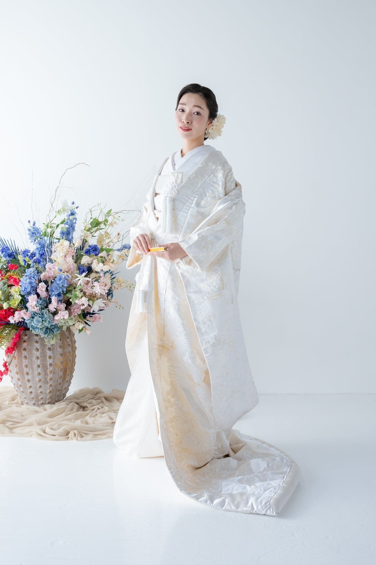 白無垢レンタル フルセット 金彩飛翔鶴桜花紋 009