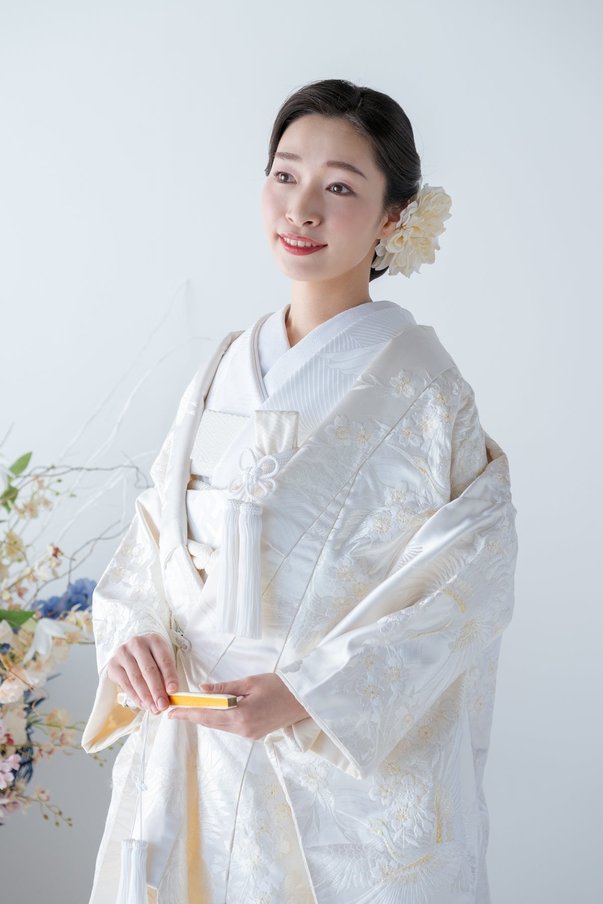 白無垢レンタル フルセット 金彩飛翔鶴桜花紋 009